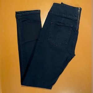 Signature high waist straight jeans